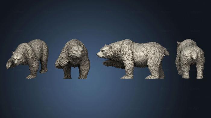 3D model Grizzly Bear Fish 3 (STL)