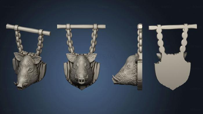3D model hanging boar (STL)