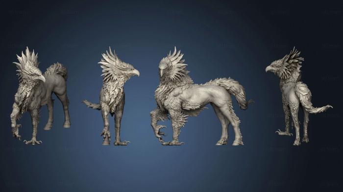3D model hippogryph Pose 01 no Wings (STL)