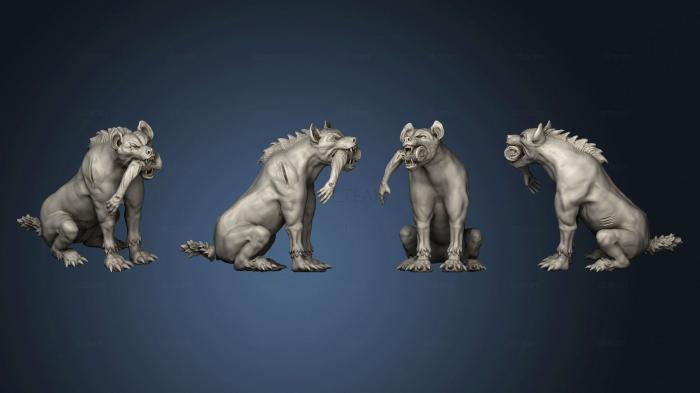 3D model Hyena Eating (STL)