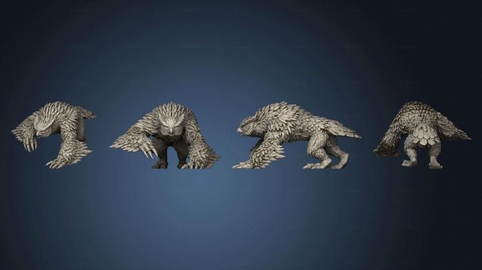 Статуэтки животных Большой Бродящий Совиный Медведь