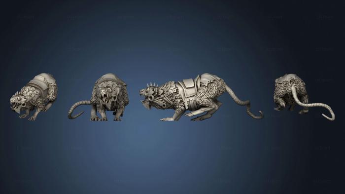 3D модель Крыса на Боевой Колеснице, Верно (STL)