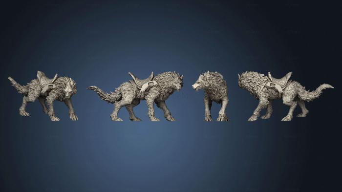 Статуэтки животных Верхом на Крылатом Волке 2 Разновидности Больших