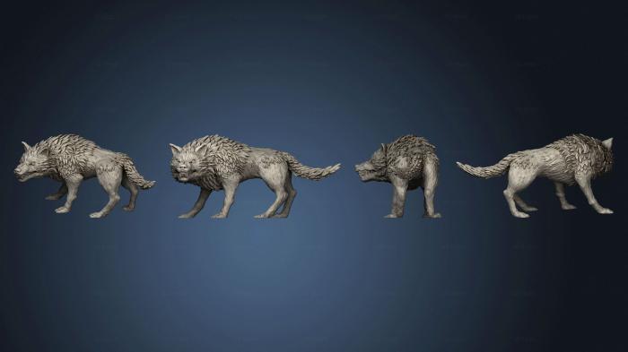 3D модель Волк закрыл пасть (STL)