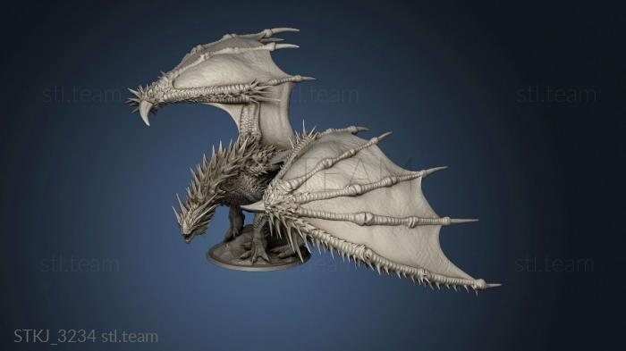 3D model Adult Red Dragon (STL)