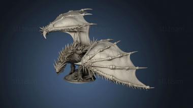 3D model Adult Red Dragon (STL)