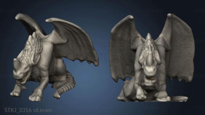 3D model All Heroscape Figures Blue Wyrmling (STL)