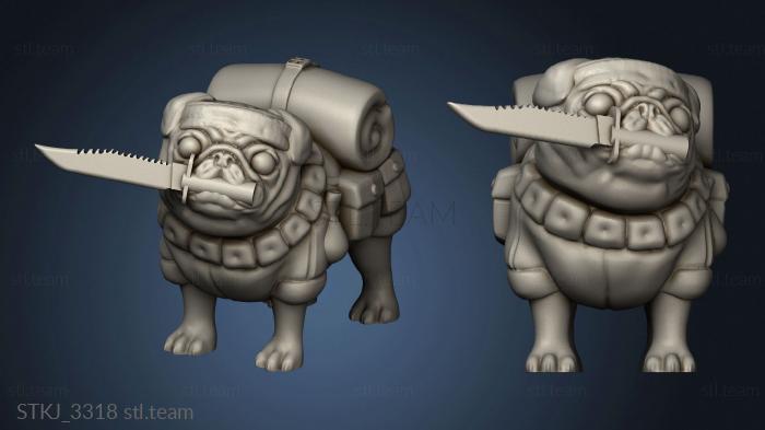 3D model All The Pugs jungle fighter pug (STL)