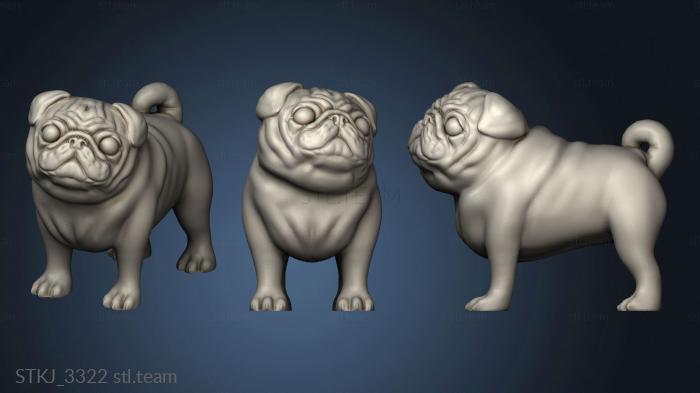 3D model All The Pugs Pug Only (STL)