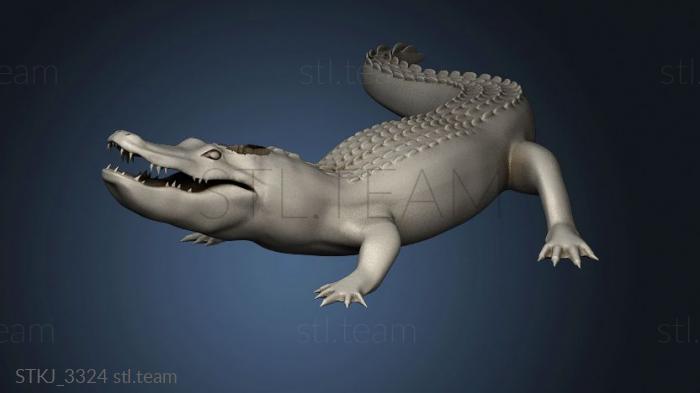 3D model Alligator Loki Two Real Green (STL)