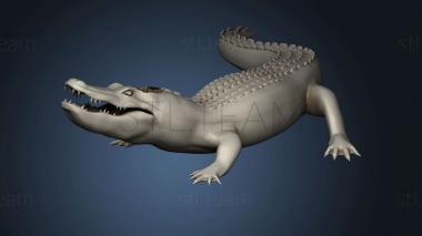 3D model Alligator Loki Two Real Green (STL)