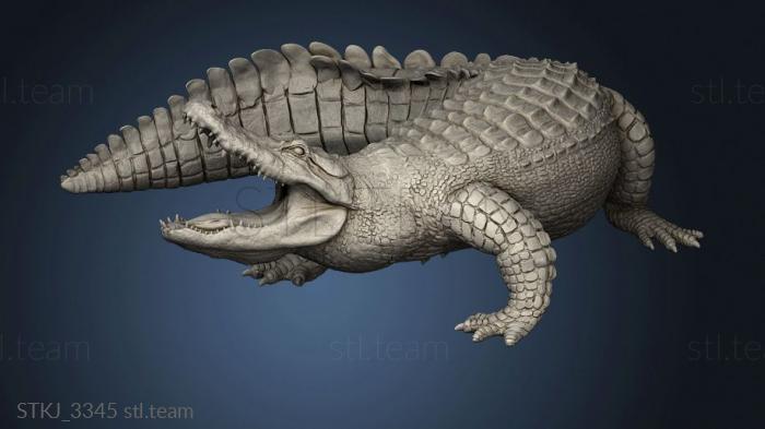 3D model Animal American Alligator attack (STL)