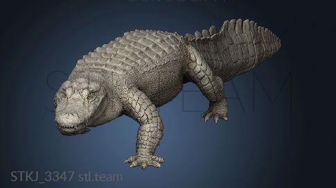 3D model Animal American Alligator walk (STL)