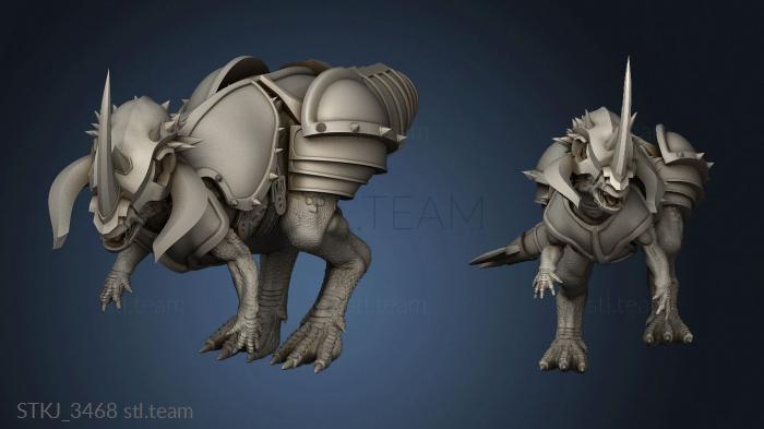 3D model Beasts Pachycephalosaurus Pachyc Rocked (STL)