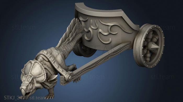 3D model Beasts Protoceratops chariot (STL)