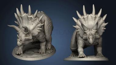 3D model Beasts Triceratops Walk Basic Back (STL)