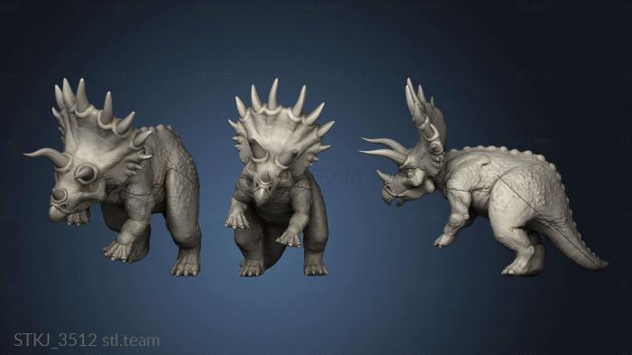 Beasts Triceratops Walk Basic Back