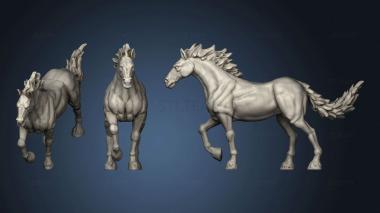 3D model Blood Moon Horse And Carriage Wild (STL)