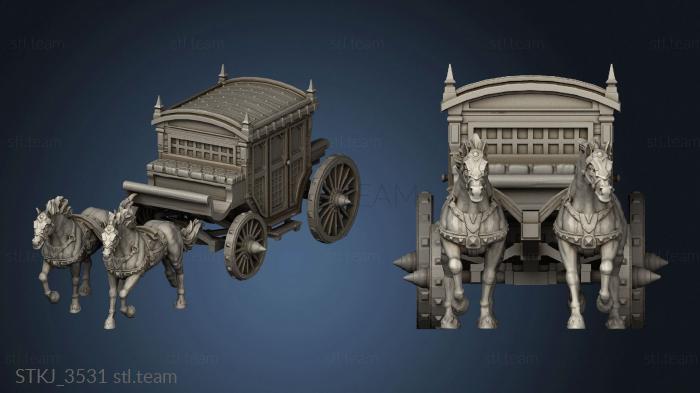 3D model Blood Moon Horse And Carriage (STL)