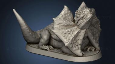 3D model lizard frilled rb (STL)