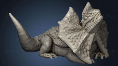 3D model lizard frilled (STL)