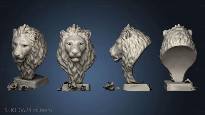 Bust Lion and Lioness