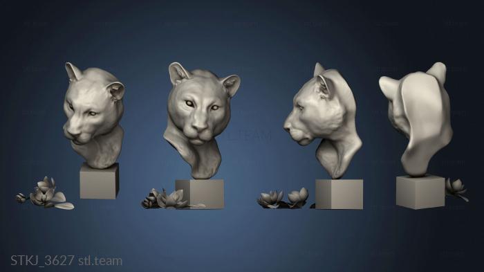 Bust Lion and Lioness