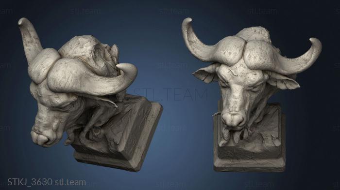 3D model African animals buffalo (STL)