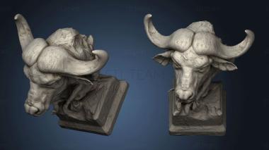 3D model African animals buffalo (STL)