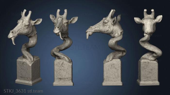 3D model African animals giraffe (STL)