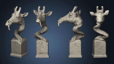 3D model African animals giraffe (STL)