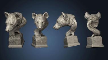 3D model African animals hyena (STL)