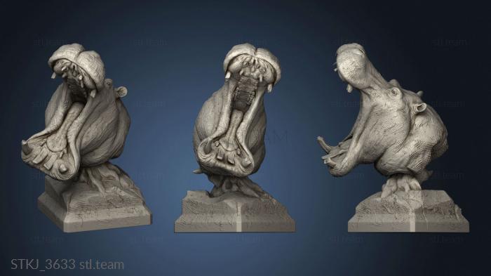 3D model African animals hippo (STL)