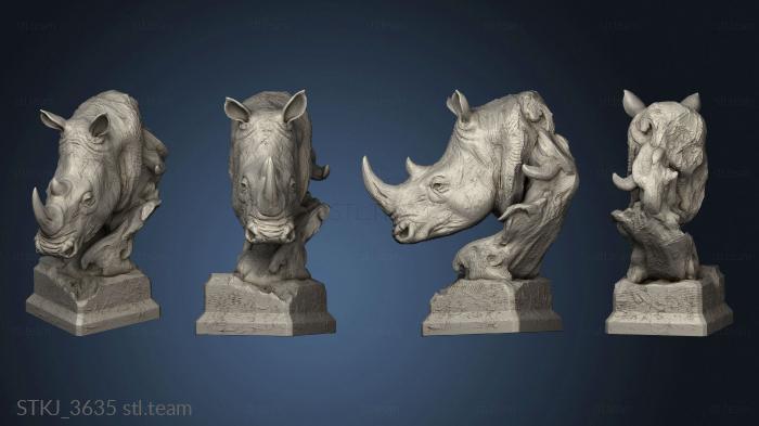 3D model African animals rhino (STL)