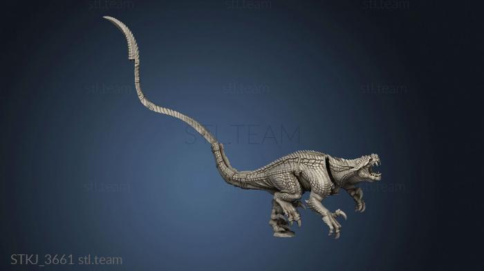 3D model carnosaur troglodon Red (STL)