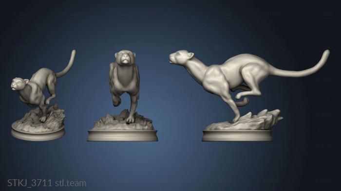 3D model Cheetah Statue (STL)