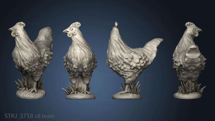 3D model Chicken Coop and Chickens (STL)