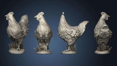 3D model Chicken Coop and Chickens (STL)