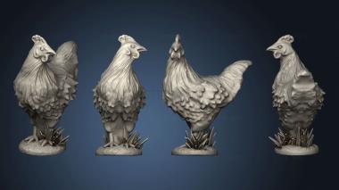 3D model Chicken Coop and Chickens (STL)