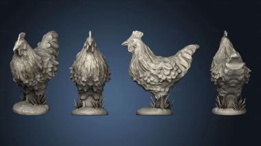 3D model Chicken Coop and Chickens (STL)