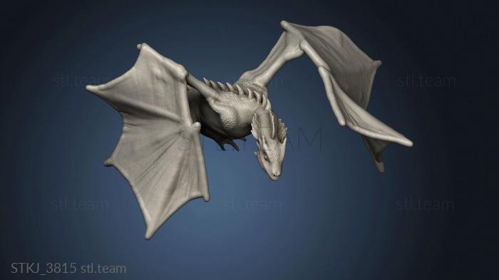 3D model daenerys dragon bas aile (STL)