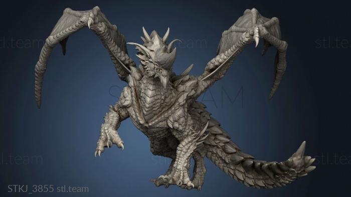 3D model Desert Blue Dragon Closed Mouth (STL)