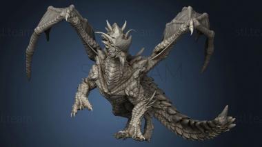 3D model Desert Blue Dragon Closed Mouth (STL)