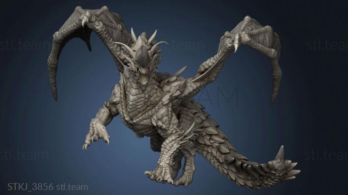 3D model Desert Blue Dragon Open Mouth (STL)