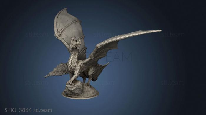 3D model Desert Brass Dragon (STL)