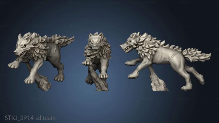 3D model dire wolves wolf (STL)