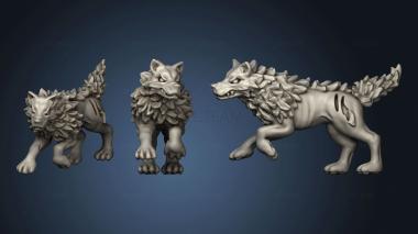 3D model dire wolves wolf (STL)