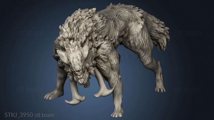 3D model Monsters Horned Wolf mon ec (STL)