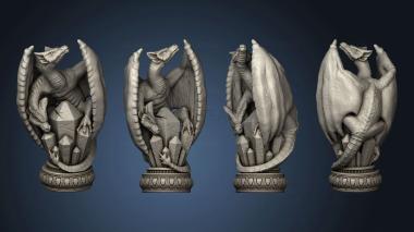 3D model dragon chess two ed wyvern (STL)