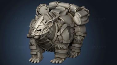 3D model Dwarf Bear Mount (STL)